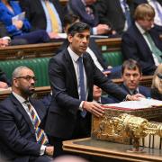 UK Parliament/Jessica Taylor Handout photo issued by UK Parliament of Prime Minister Rishi Sunak giving a statement to MPs in the House of Commons, London, following the attack by Iran on Israel
