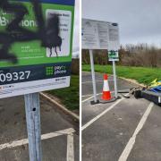 County Durham parking sign and meter vandalised days after charges introduced