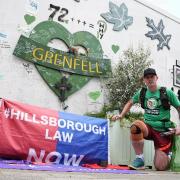 Mik Parkin, from Durham, completed his 227-mile journey to west London on Saturday (April 20)