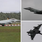 On Tuesday (April 23), several people managed to take images of the Typhoon jets taking off from RAF Leeming