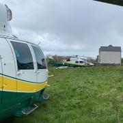 An air ambulance attended reports of an ‘incident’ at a private address in Sunderland this morning Credit: GNAAS
