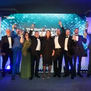 Our BUSINESSiQ Awards 2024 winners on stage together at Ramside Hall.