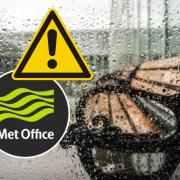 The Met Office has issued a yellow weather warning.