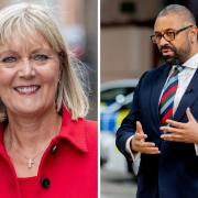 Durham's Police and Crime Commissioner (PCC) Joy Allen and Home Secretary James Cleverly