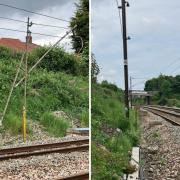 Overhead wire damage near Chester-le-Street.