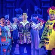 Singing up a storm - Josh Benson as Muddles, Lee Mead as Prince Charming and Jamie Jones as Nurse Nellie