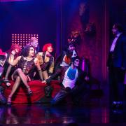 Adam Strong as Frank N Furter at Darlington Hippodrome.