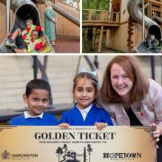 Darlington MP Lola McEvoy launched the Golden Ticket scheme on Friday, which will see every primary school pupil in the town receive a free ticket to visit Wagon Woods playpark at Hopetown in the summer holidays