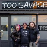 Too Savage on Post House Wynd pictured owners Emily Downie, Veronica Dimery and Henry Downie