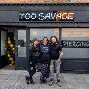 Too Savage on Post House Wynd pictured owners Emily Downie, Veronica Dimery and Henry Downie