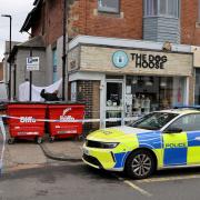 Police at the scene of a body in the upmarket village of Tynemouth.