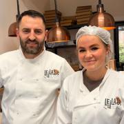 Chefs Jim and Chloe in the new kitchen