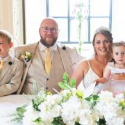 Joshua Craik, eight, dad Paul Johnson, 37, mum Lisa Johnson, 38 and Aria Johnson, four from Seaham