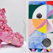 Paul Raymond. Blobby Worm: Plasticine, modelling clay, mixed-media and Portrait of a Modernist by Lothar Goetz
