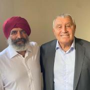 Tony Singh and Peter Shilton