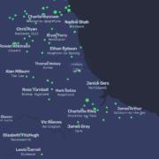 Map showing celebrities around the North East