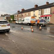 Flooding on Neasham Road, Darlington.
