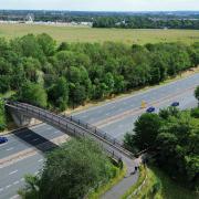 Pictured footbridge from Claremont road to the Town Moor in Newcastle
