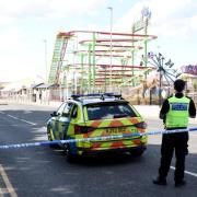 Police at the scene of alleged hit and run collision in South Shields