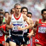 REMAINING UPBEAT: Nick McCormick during his 5,000m heat yesterday. He did not qualify for the final, but is optimistic about next year's World Championships