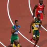 NEVER IN DOUBT: Usain Bolt on his way to winning his semi-final heat at the Olympic Stadium