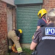 Police force entry to the property in Bede Street, Easington Colliery, on June 19