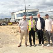 Colmans Coastal Village, from left, Dominic Colman Ord, Richard Colman Ord, Tony Garrett (BDN), Ryan Doyle (BDN)