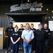 Tan Hill Inn owner Andrew Hields, centre, with the new STACK team