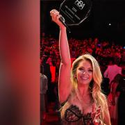 FAKE salon owner Kylie Hammond, of Crakehall near Bedale, celebrates after being been named the UK’s Hair Extensions Specialist of the Year at the UK Hair and Beauty Awards