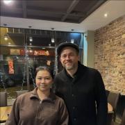 Newcastle-born Hollywood star Charlie Hunnam during a visit to Chilli Padi, whose Durham restaurant has become known for its authentic Malaysian dishes and vibrant flavours.
