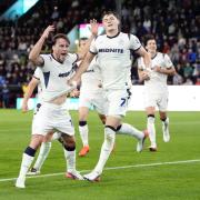 Aidan Morris celebrates after scoring in Middlesbrough's 1-1 draw with Burnley