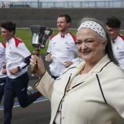 Frances Connolly, who won £115m on the lottery in 2019, as she launches her latest charity venture via her charity foundation the PFC Trust at Middlesbrough Velodrome.