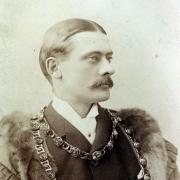Joseph Albert Pease in his chains of office as Darlington Mayor in 1889