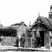 Level crossing: A wonderful 1895 picture of “Honey Pot Lane Crossing” kindly loaned by Mike Pedelty. It is where the Barnard Castle branchline (the start of the line to Stainmore) crossed the line. By 1899, the level crossing had been replaced by a