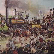 GRAND OPENING: At Preston Park, to the north of Eaglescliffe, on the opening day of the Stockton and Darlington Railway in 1825, Locomotion No 1 hauling 500 or 600 passengers without using any horses overtook the stagecoach, which needed four horses to