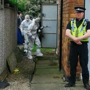 Police and forensic officers at the Burnholme Grove property today. Picture: York Press