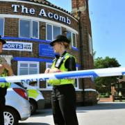 Police at the scene at The Acomb in York