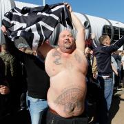 File photo: Geordies arriving at the Stadium of Light in 2015 show their colours - and more.