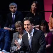 Ed Miliband launches his party's manifesto at Granada TV Studios in Manchester
