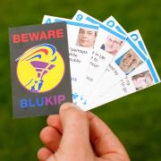 A set of 'Beware Blukip' playing issued by the Liberal Democrat Party