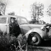 FIRST CAR: Harry Whitehouse with his 1938 Talbot 10
