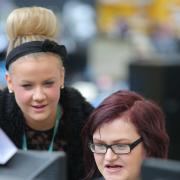PLACEMENT: Amy Teasdale, right, at The Student Loans Company, with supervisor Emma Price