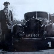 FIRST CAR: Colin wih his Packard