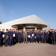 CELEBRATION: Darchem apprentices, pictured with managing director Billy Meijer, front centre		Picture: Cal Carey