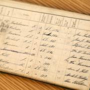 TRAGIC: The DLI’s D Company’s log book. It ends abruptly on first day of Somme when they were nearly all killed, wounded or missing. The book is now in the care of Hartlepool Council. Picture: TOM BANKS