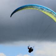 Stock image of a paraglider.