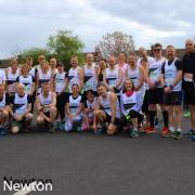 Quakers runners before the race at Marske on Good Friday