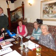 SUCCESS: The admin team at Darlington Folk Club, Bobb and Gill Wootten, Jenny Hughes, and Helen Armstrong