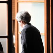 Prime Minister Theresa May leaves after delivering a speech in Florence, Italy. Picture: PA