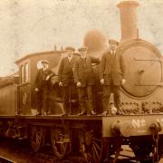 This postcard sent in by Rodney Wildsmith shows some splendidly dressed railwaymen